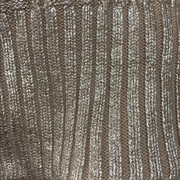 Free People Gold Metallic Braided Sweater Dress - Picture 6 of 8